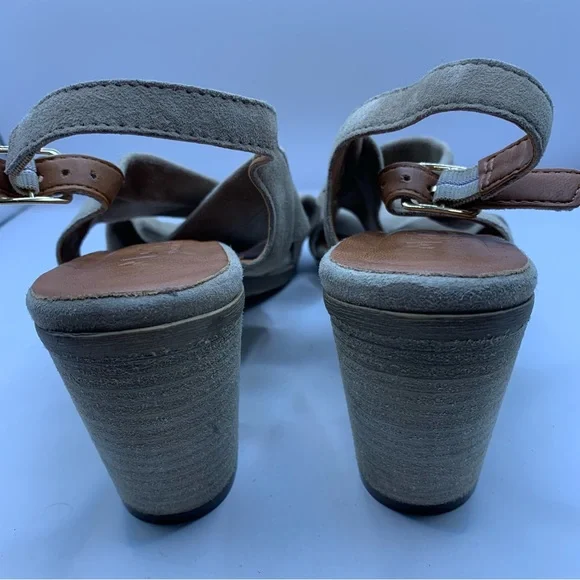 Mariella Woman’s Beige Suede Leather Sling Back Sandals Size 9 - Picture 7 of 10
